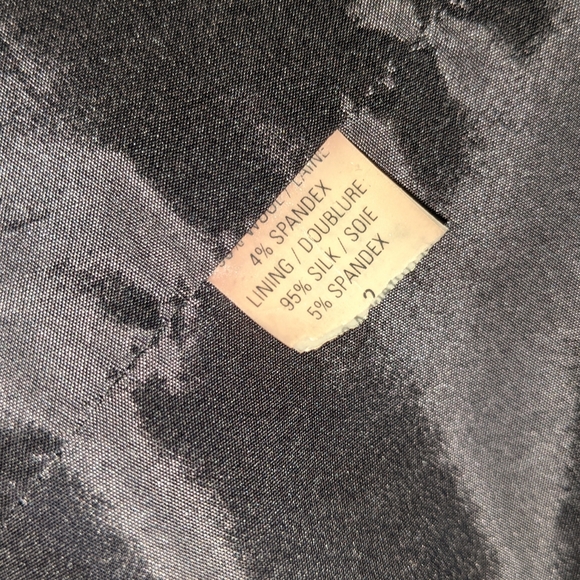 Elie Tahari Pin Stripe Button Front Blazer Grey - Picture 9 of 11